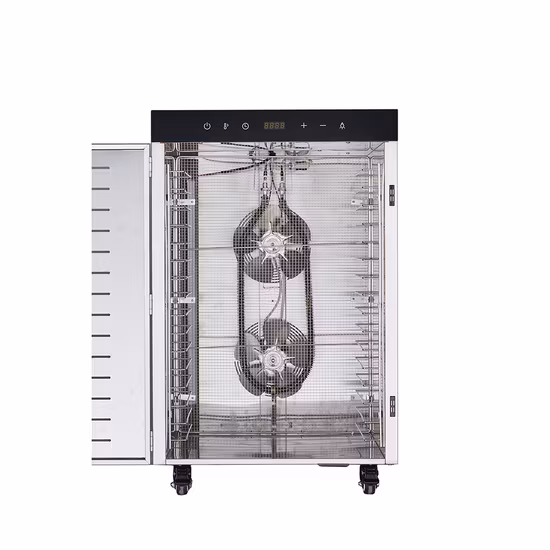 최신 스테인레스 스틸 16 트레이 디지털 온도 조절 탈수 쇠고기 육포 건조 과일 식품 건조기 야채 탈수기